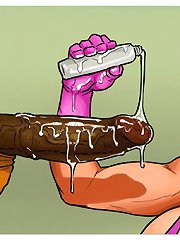 Hot and sexy cartoon porn with naughty babe trying big black cock