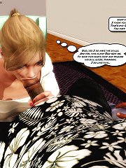 That's it bitch, suck more of my big cock. 3d incest comic