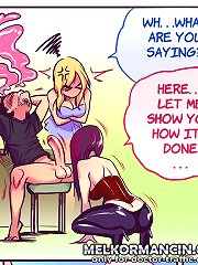cartoon sex comics with hottest scenes, these girls sucking so good